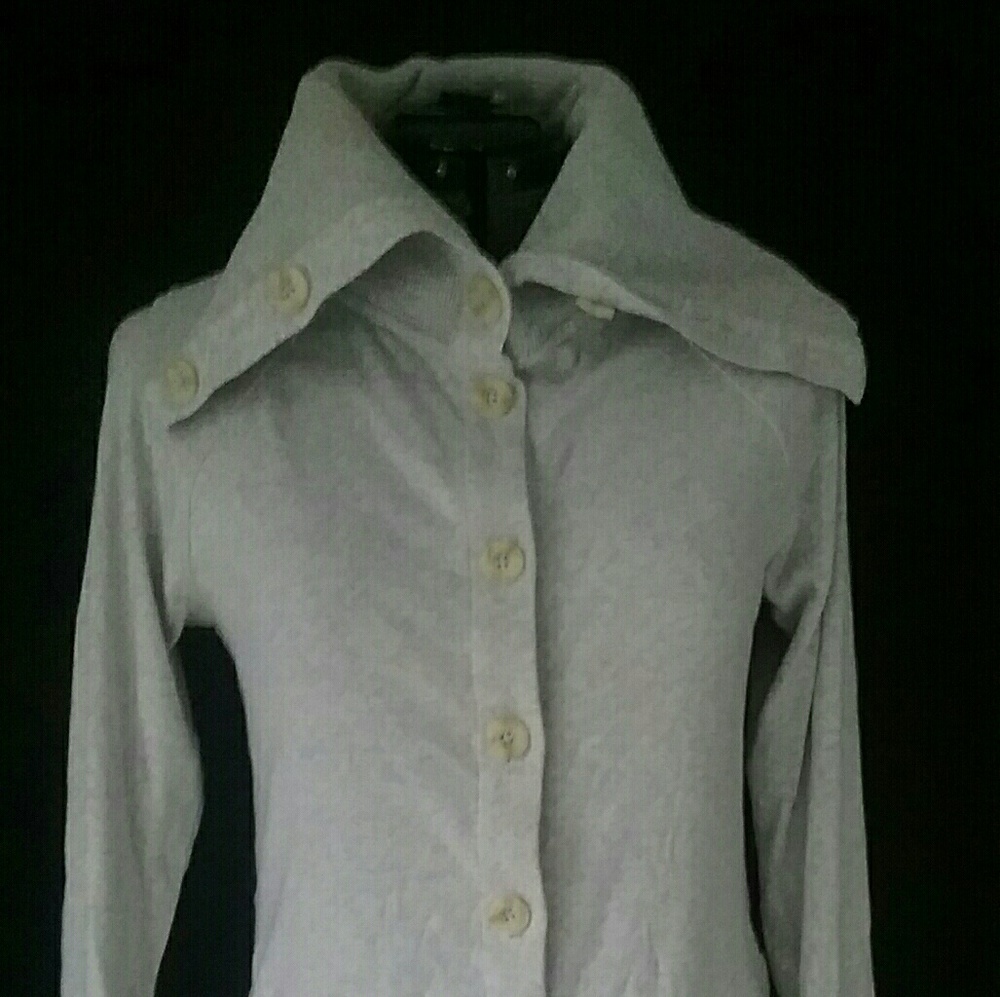 High-Neck Cardigan Dress, button-down